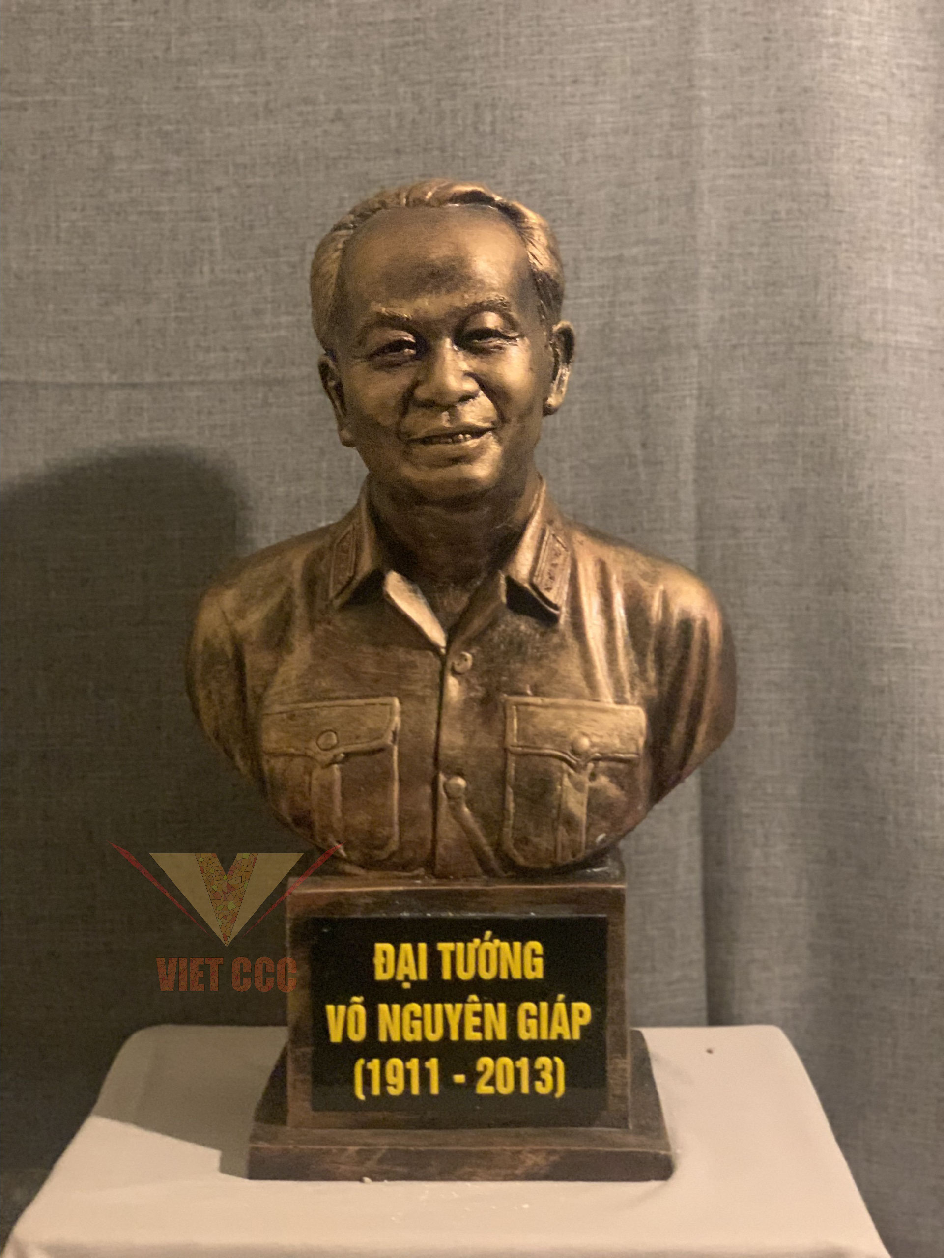 Tượng Cố Đại Tướng ️VÕ NGUYÊN GIÁP️ (1911-1913). Tượng Nhựa Giả Đồng Đỏ