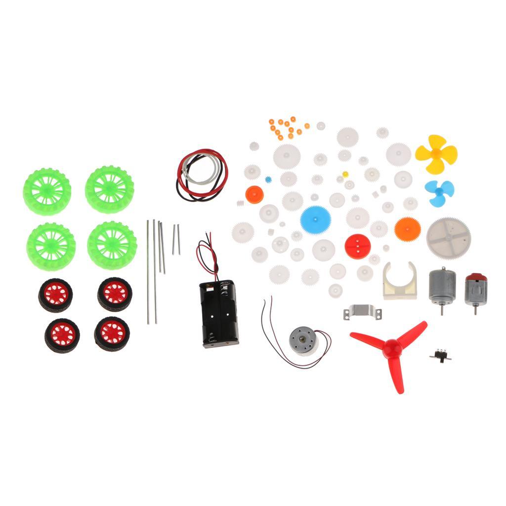 69 Kinds Of Gear Package Motor 2mm Hole Toy Car Chassis Wheel Axle Propeller DIY Assorted Gears Motors Kit