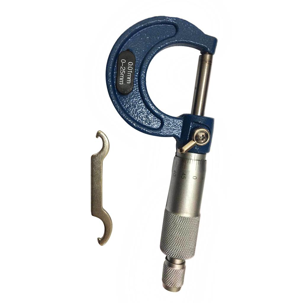 Máy đo Micromet Bên Ngoài Máy đo Công Cụ đo Lường Vernier 0-25mm