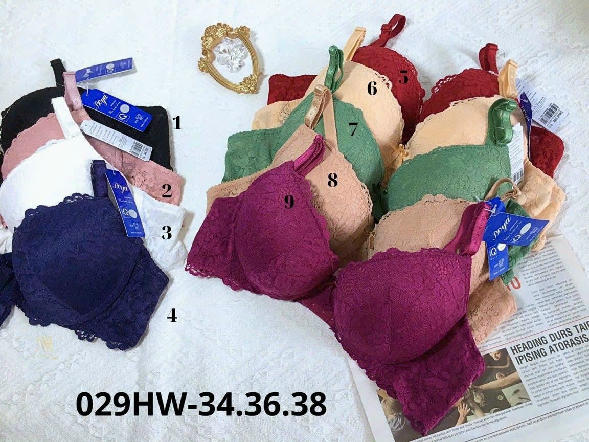 Áo Lót Nữ Ren Siêu Dày Nâng Ngực Boya 029HW – 9 Màu Hot, Size 34-38
