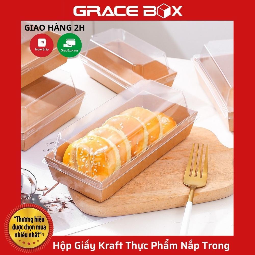 Lốc 10 Hộp Giấy Kraft Thực Phẩm Nắp Trong