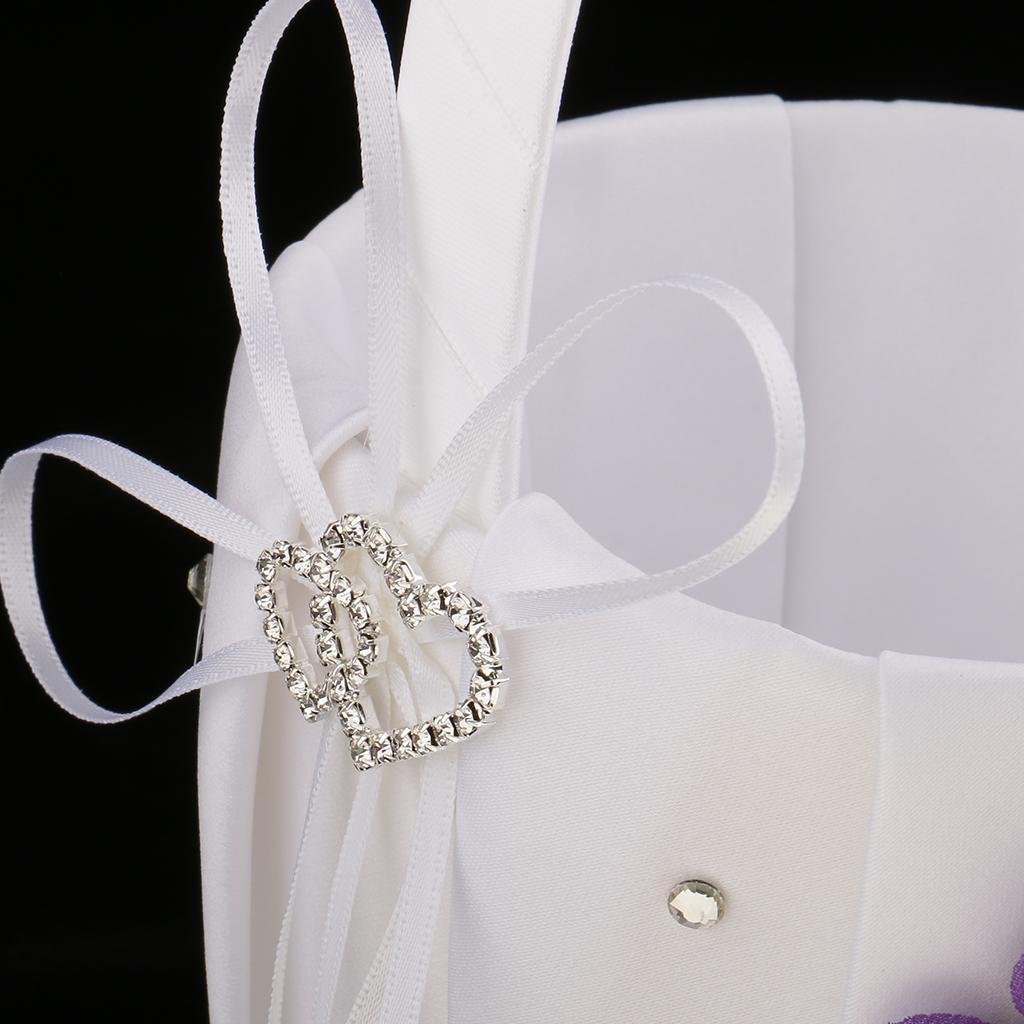 Wedding Guest Book and Pen Set Ring Pillow Flower Basket Kit Table Decor