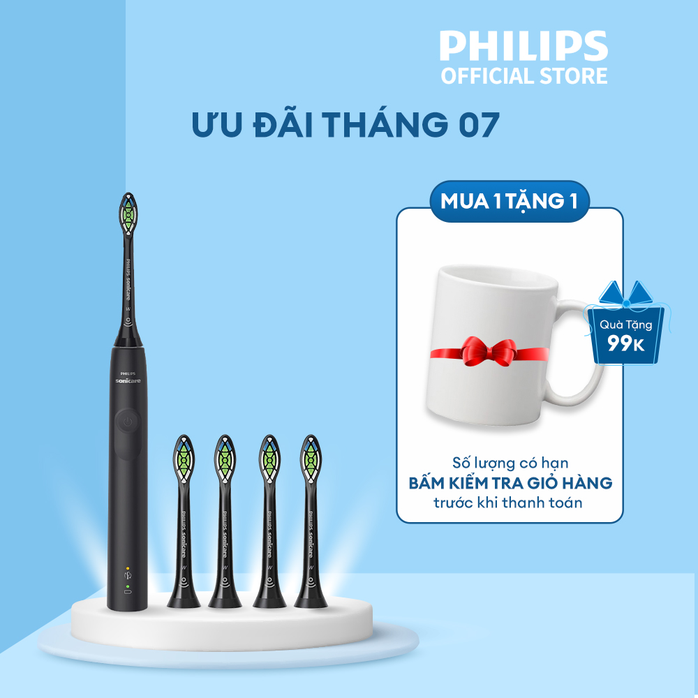 Bàn chải điện Philips Sonicare HX3671/54 + 4 đầu thay thế HX6064/96  (combo 12 tháng) bảo hành 2 năm