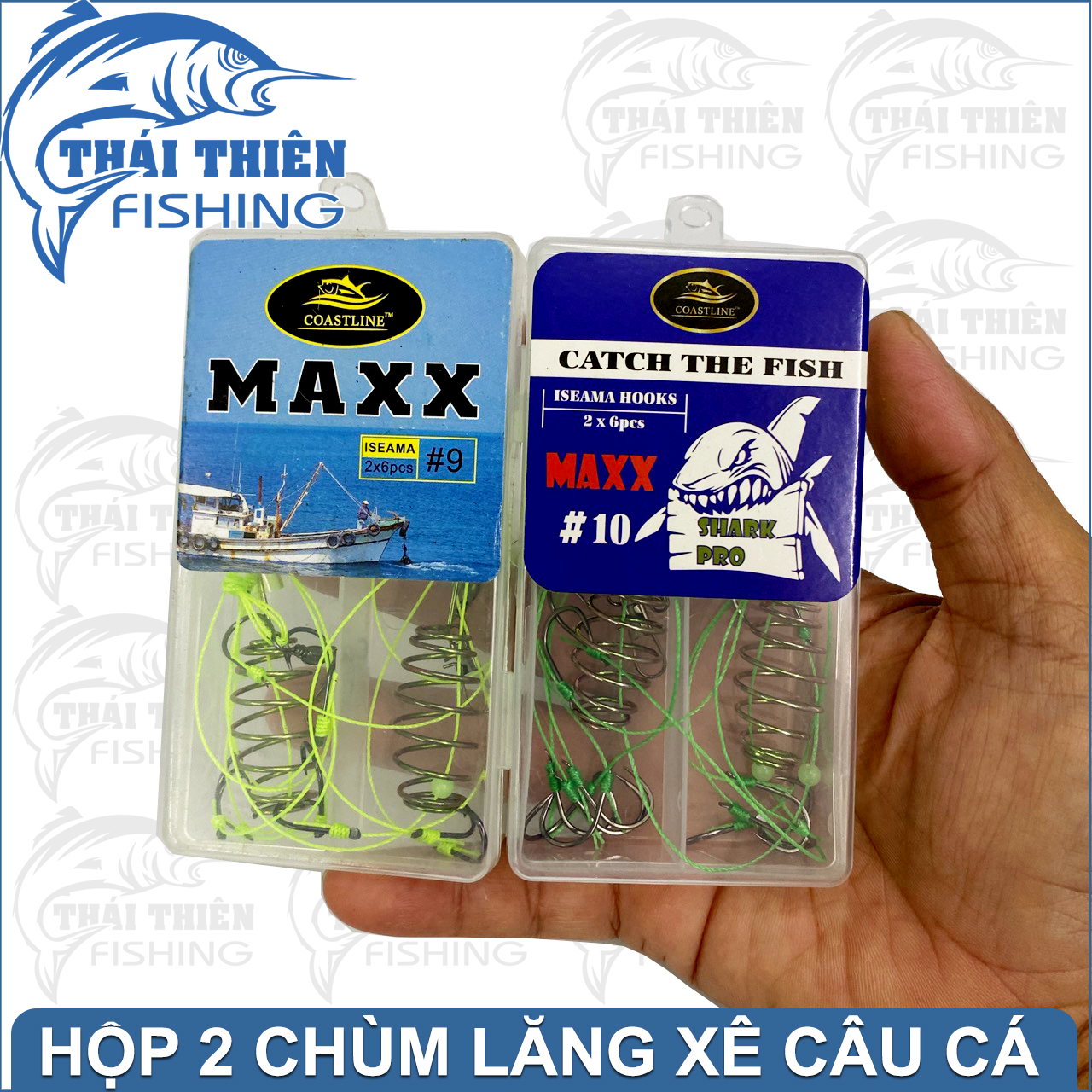 Hộp 2 Bộ Lưỡi Câu Lăng Xê Câu Cá Maxx Tóm Sẵn