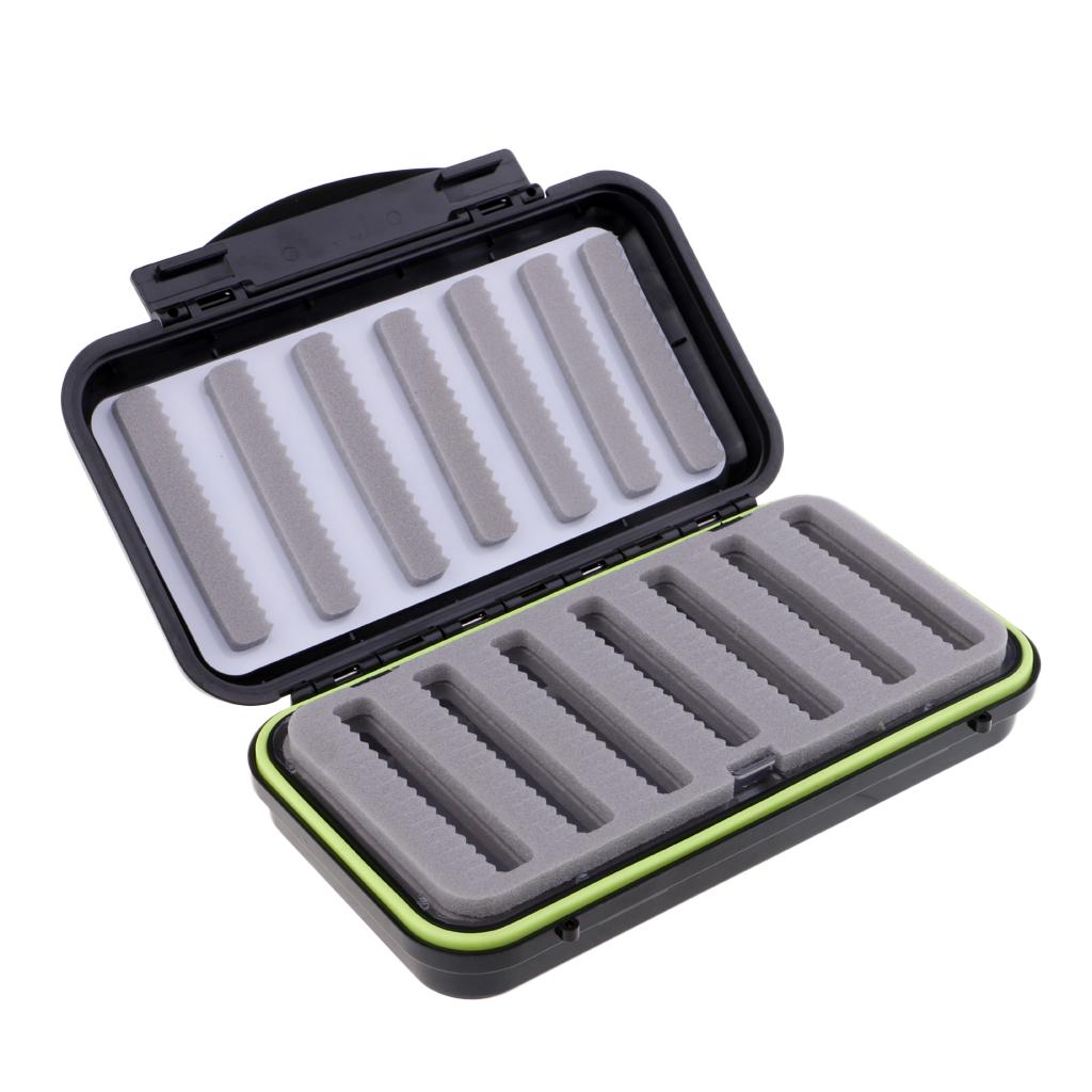 Waterproof Fly Box Fly Fishing Hook Jig Storage Case Slit Foam Waterproof S