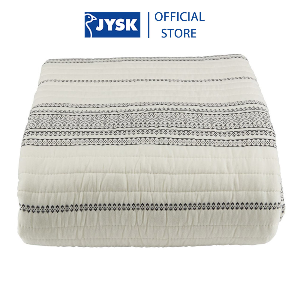 Chăn chần | JYSK Kornvalmue | polyester | be/đen | R220xD240cm