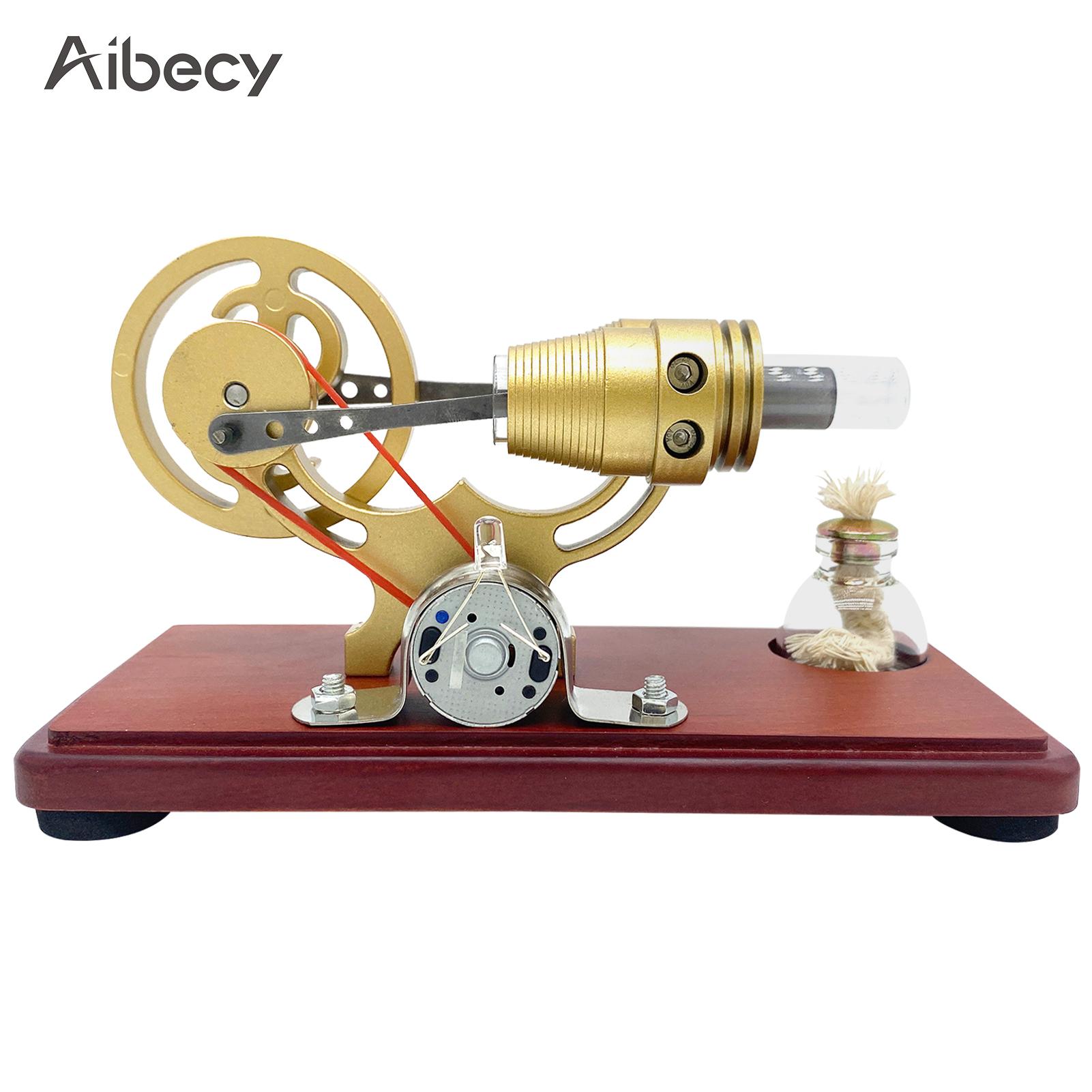 Động cơ Stirling Mô hình Máy phát điện bánh đà Đô la Aibecy Phong cách retro