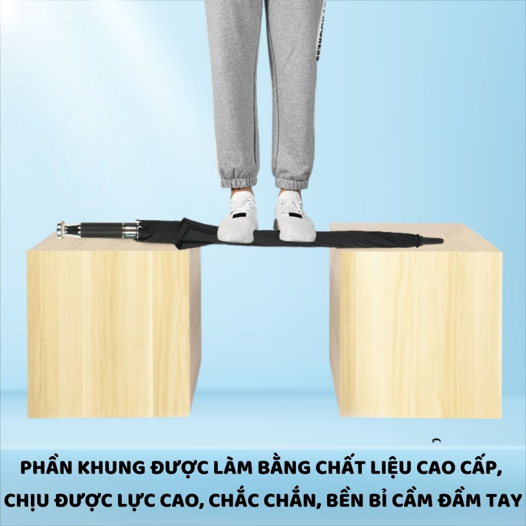 Hình ảnh Ô Dù 2 Lớp Che Nắng Che Mưa Cỡ Lớn Chống Tia UV, Nan To, Cán Dài Cao Cấp, Thiết Kế Thông Minh Đóng Mở Tự Động