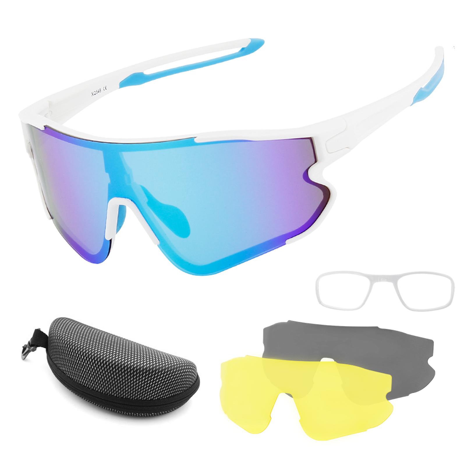 Kính Râm Thể Thao Mtb Với 2 Thấu Kính Dự Phòng Uv400 Unisex