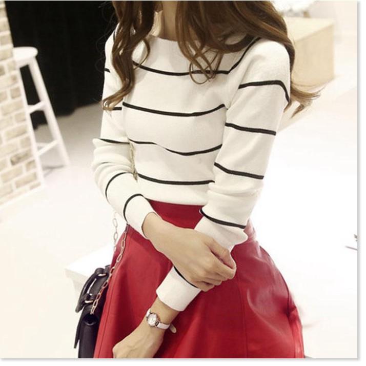 ÁO LEN NỮ SỌC DÀI HÀNG ĐẸP CHẤT XỊN