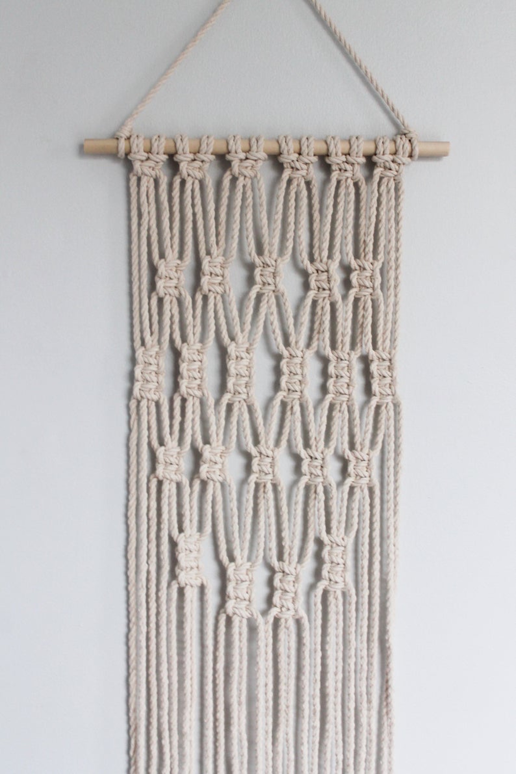 Mành tết dây Macrame trang trí treo tường siêu xinh. M17321