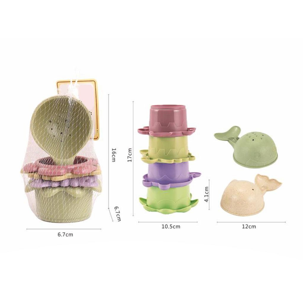6x Plastic Stacking Cups Toy Stacking Cups Game Toy for Baby Kids Childrens