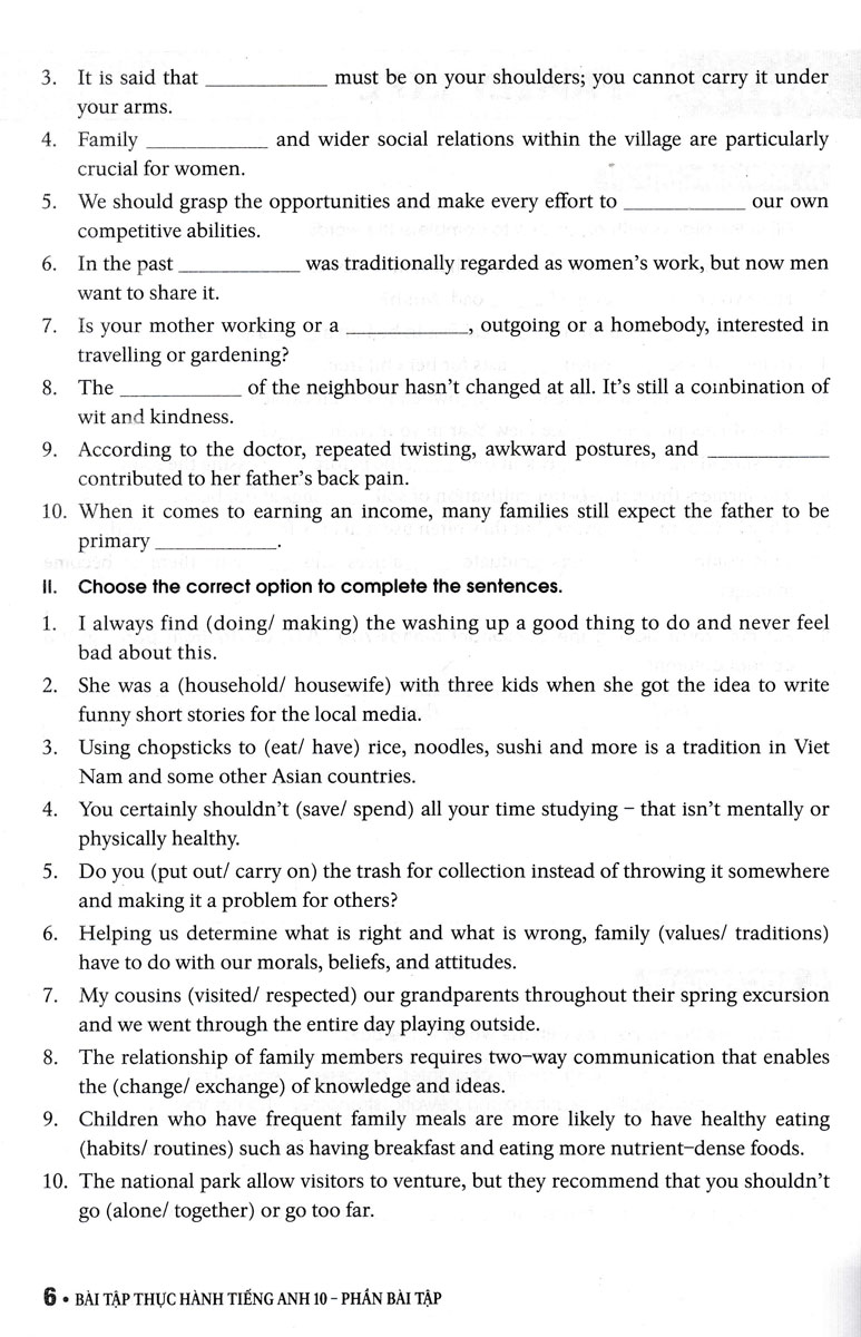 Bài Tập Thực Hành Tiếng Anh 10 (Có Đáp Án) - Dùng Kèm SGK Tiếng Anh 10 Global Success - ảnh 6