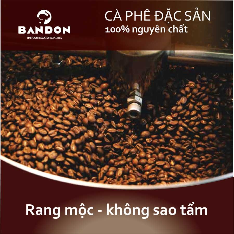 Cà phê phin nguyên chất  mộc sạch BANDON MINDSET 450g đắng đậm, hậu ngọt, thơm mạnh - cà phê đặc sản (28% Arabica Cầu Đất, 28% Robusta Culi, 44% Robusta Buôn Ma Thuột red honey)