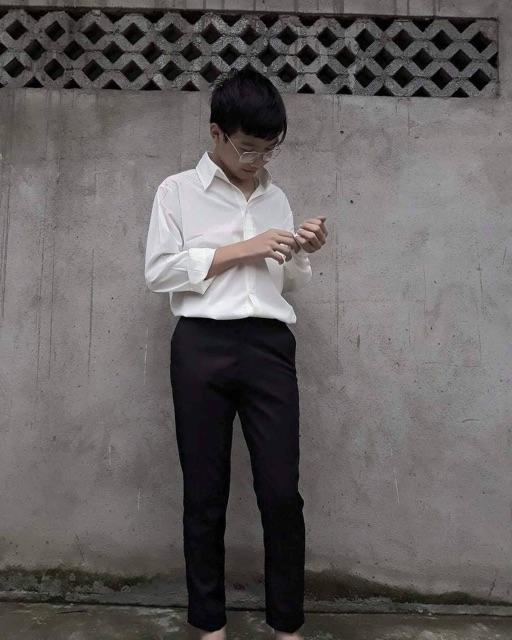 Sơ mi tay dài trơn