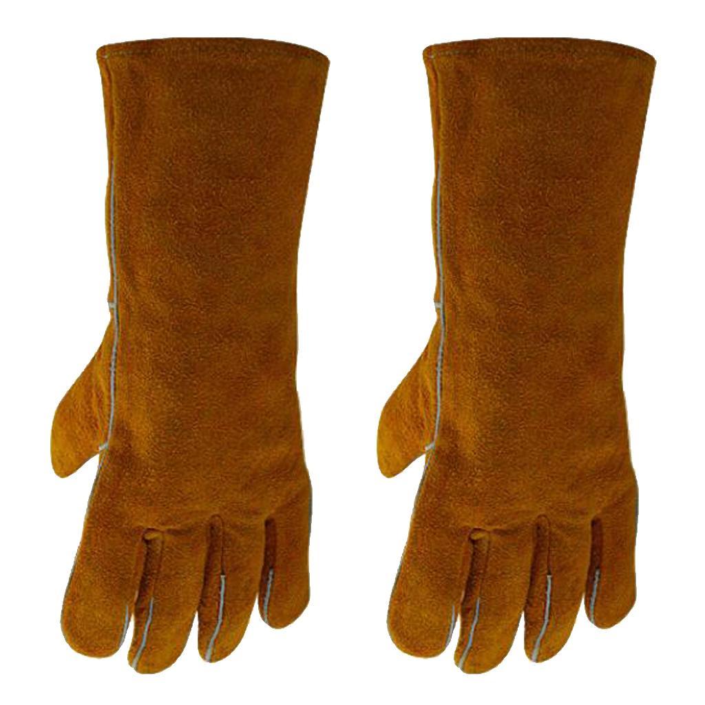 Protective Gloves Welding Gear Welder Gloves Protecting Hand Safety Brown
