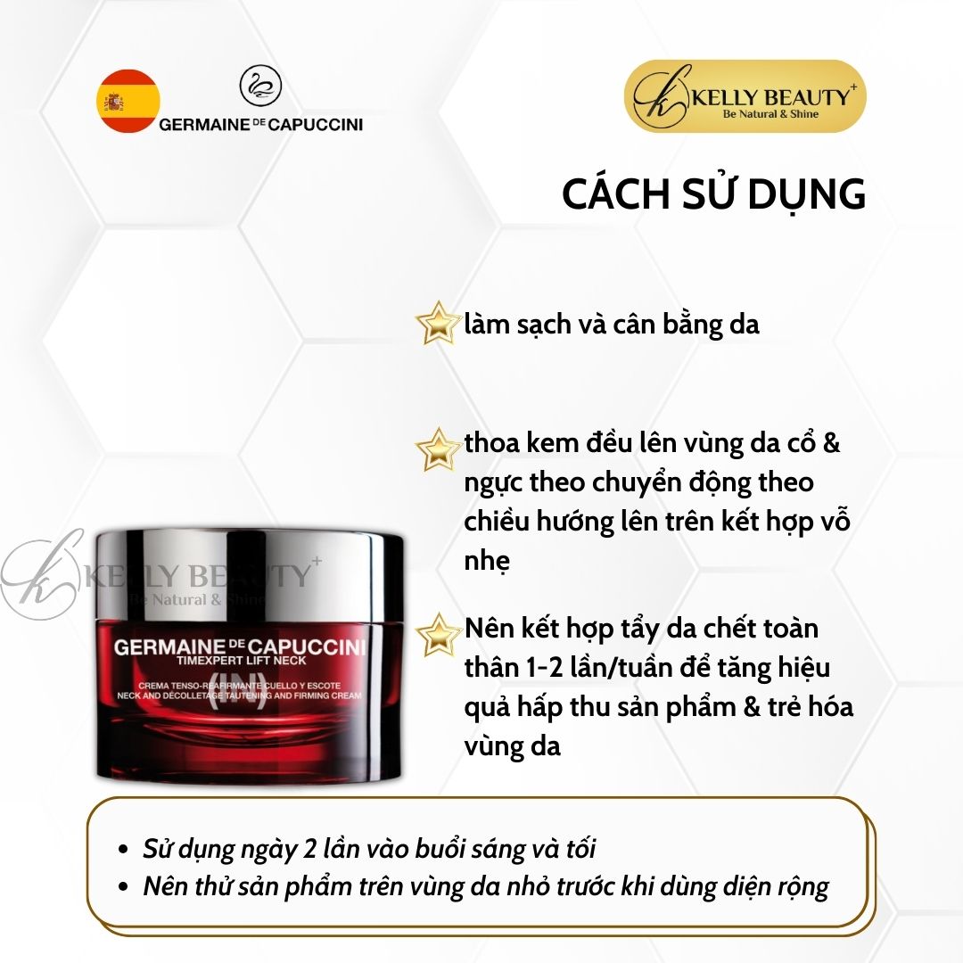 Kem Nâng Cơ Săn Chắc Vùng Cổ GERMAINE TIMEXPERT LIFT (IN) NECK Tautening & Firming Cream | Kelly Beauty