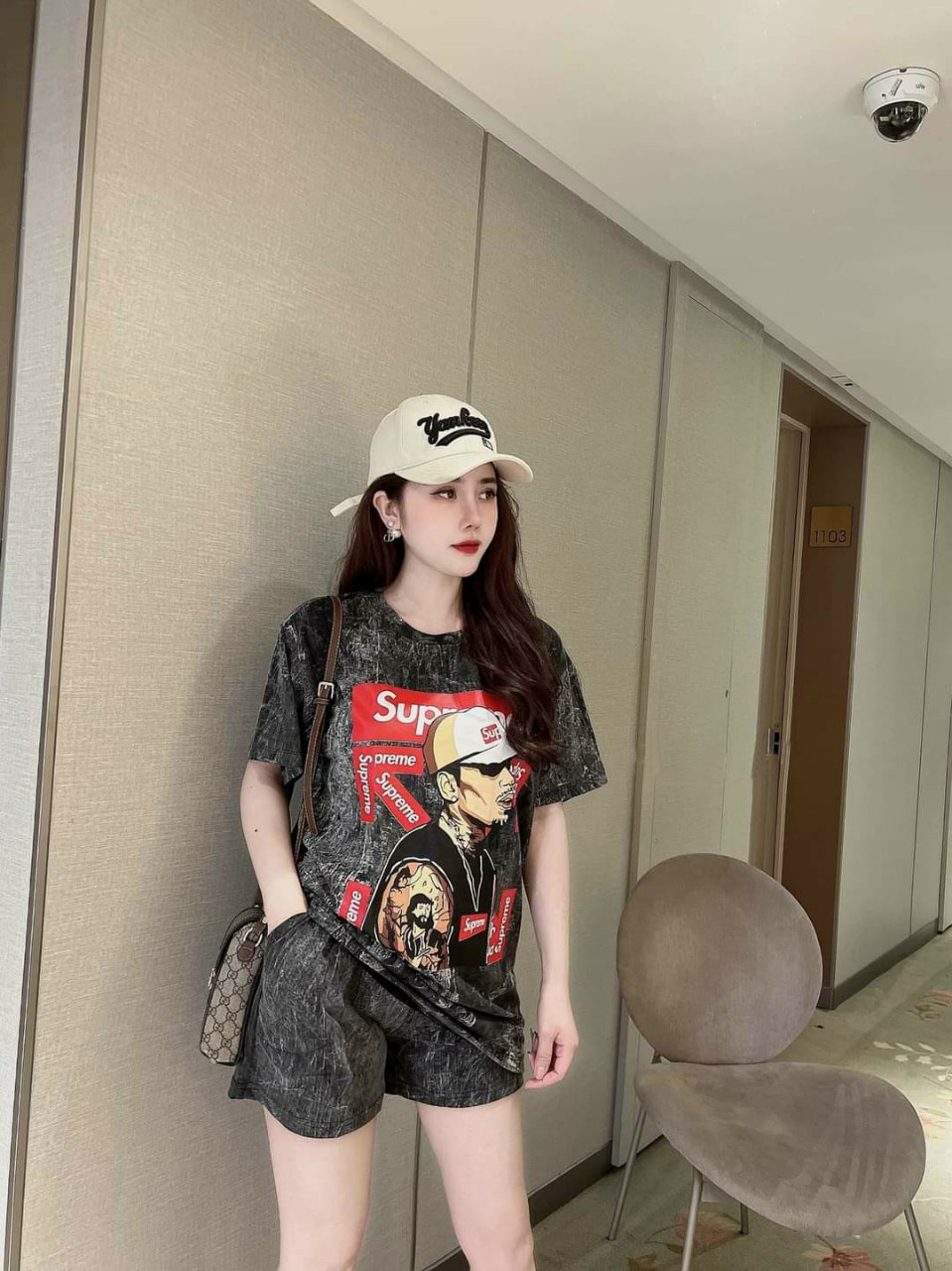 Đồ bộ thun đùi họa tiết loang màu cá tính