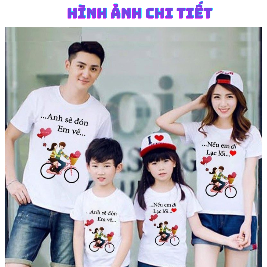 Áo Đôi Nam Nữ TT03, Áo Đôi Phông Rộng In Nếu Em Đi Anh Sẽ ý Nghĩa, Vải Cotton Thun