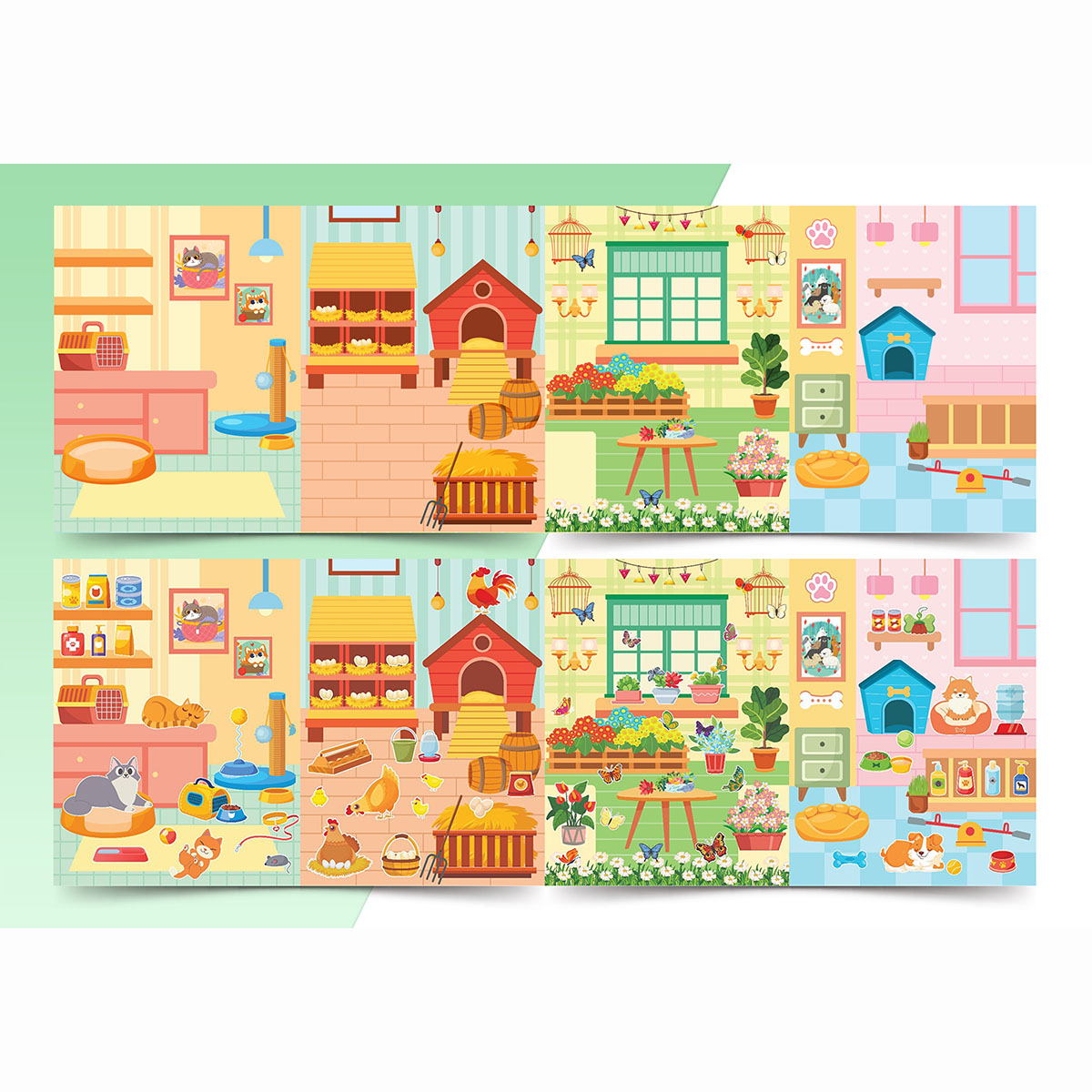 Sách Trò chơi Đồ hàng Tiệm Thú Cưng (Hơn 200 Stickers)