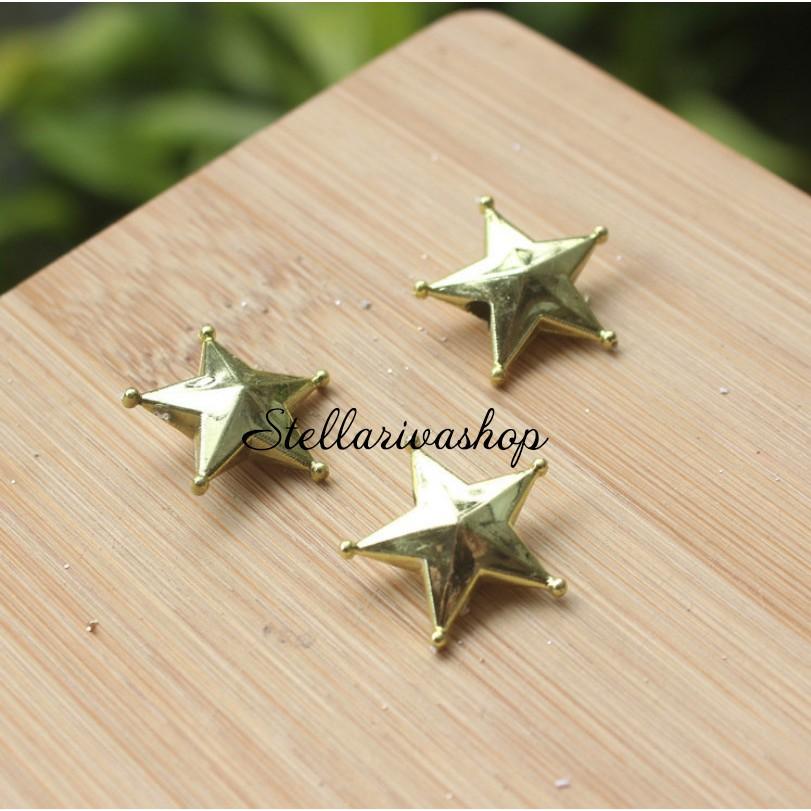 Mô hình ngôi sao 5 cánh nhỏ đính cây thông Noel trang trí tiểu cảnh, terrarium Giáng sinh quà tặng trang trí