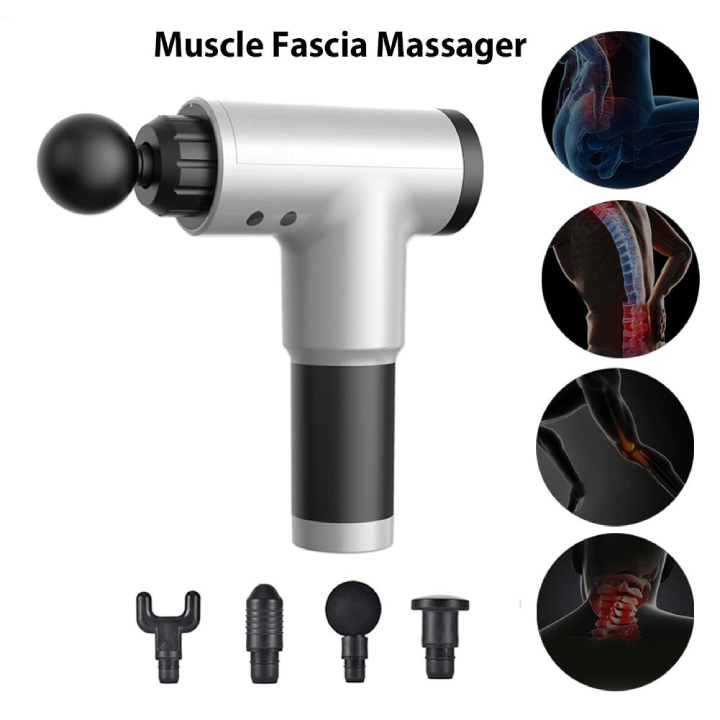 Hình ảnh Máy mát xa massage mini đa năng cầm tay Fascial Gun Phoenix thế hệ mới - 6 Cấp Độ, Hỗ Trợ Mát Xa Chuyên Sâu, Giảm Đau Cơ, Cứng Khớp - Tặng kèm 04 đầu mát xa