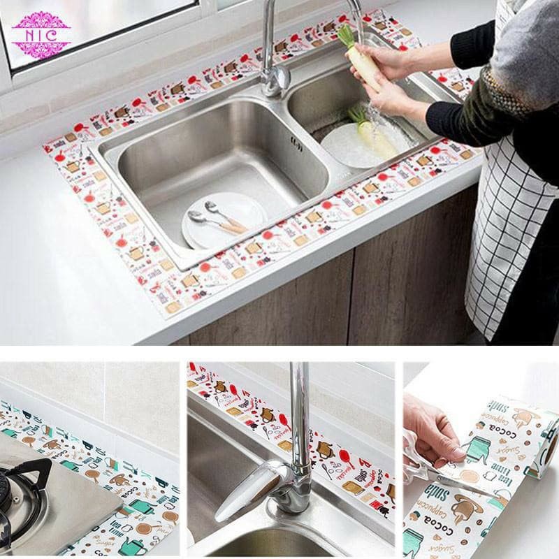 Cuộn Keo Dán Họa Tiết Đẹp Mắt Không Thấm Nước Viền Gạch Trang Trí Nhà Cửa Cho Nhà Bếp/Bồn Tắm