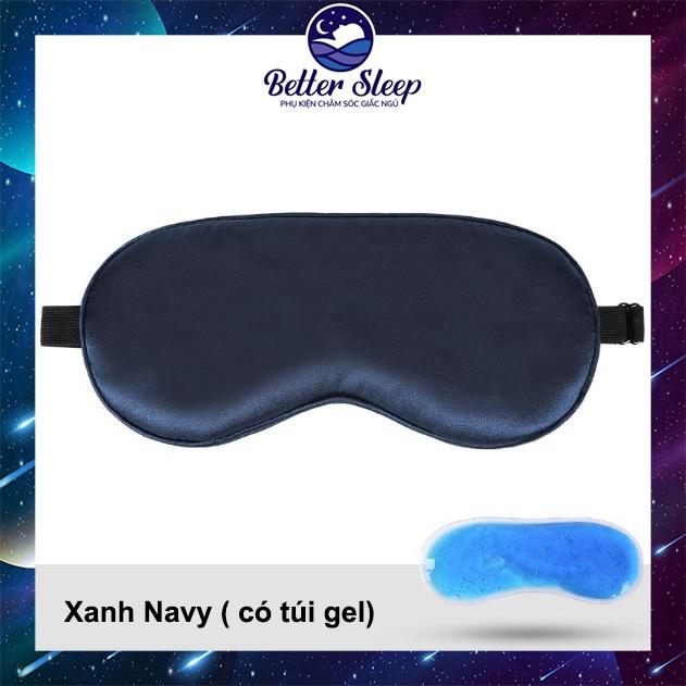 Bịt Mắt Ngủ Lụa Mềm Mại Thông Thoáng Có Chứa Túi Gel Làm Mát Và Dây Đeo Điều Chỉnh #19 # BMNBS09