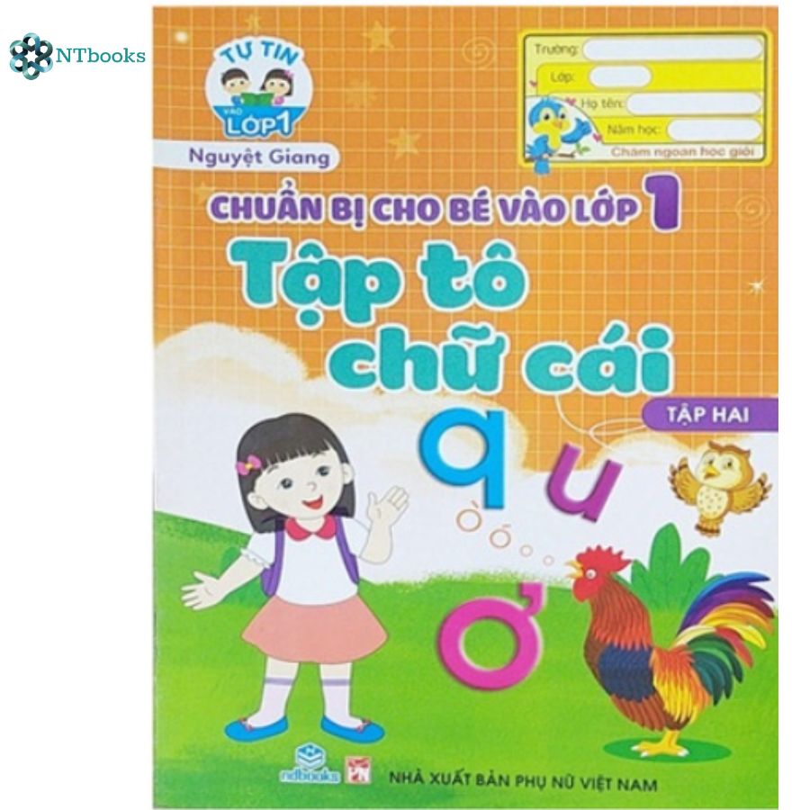 Combo 3 cuốn Chuẩn Bị Cho Bé Vào Lớp 1 - Tập Tô: Chữ Cái Tập 1 + Tập 2 + Tập Tô Số