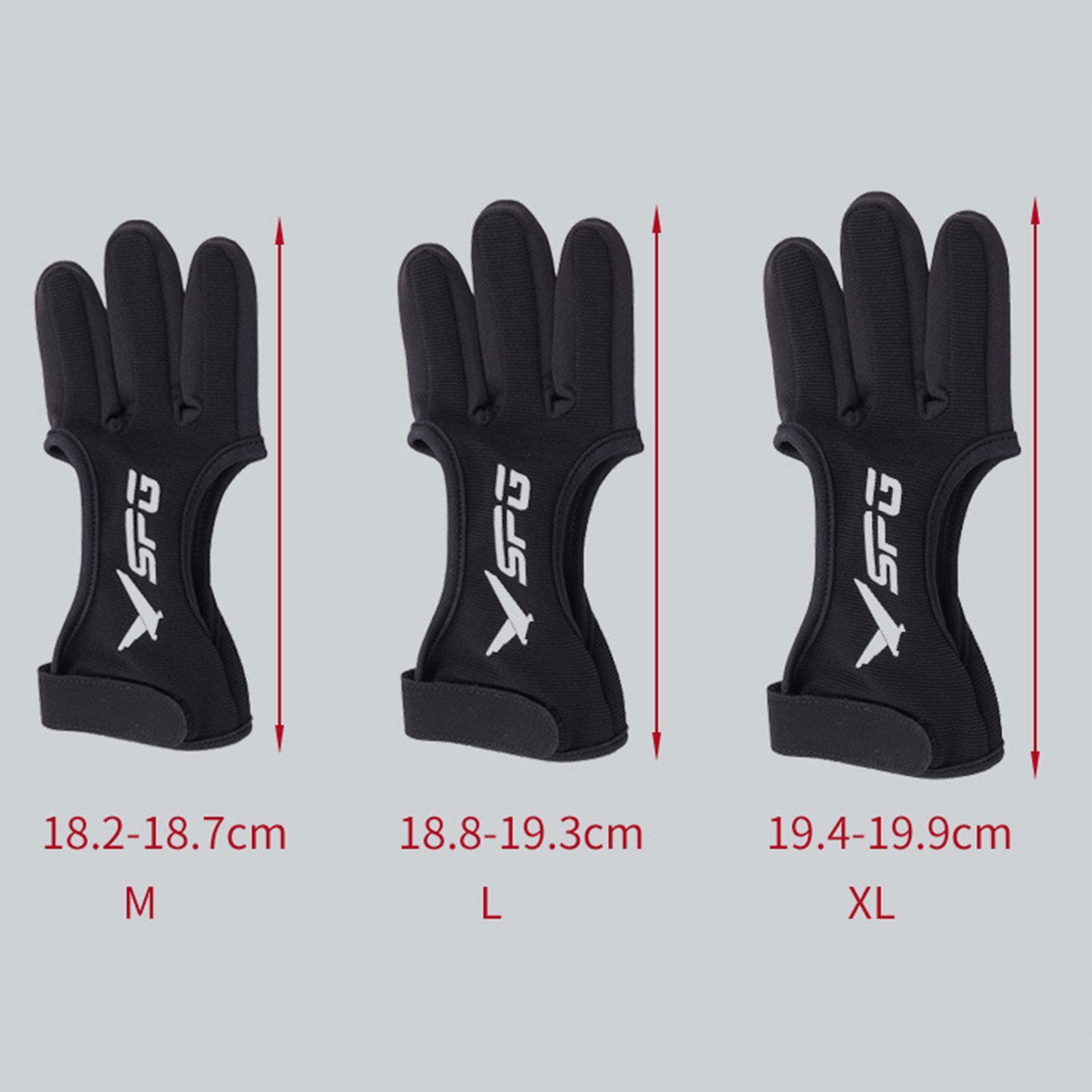 2-3pack 3 Finger Archery Glove Protection Compound Recurve Bow Hunting Gear