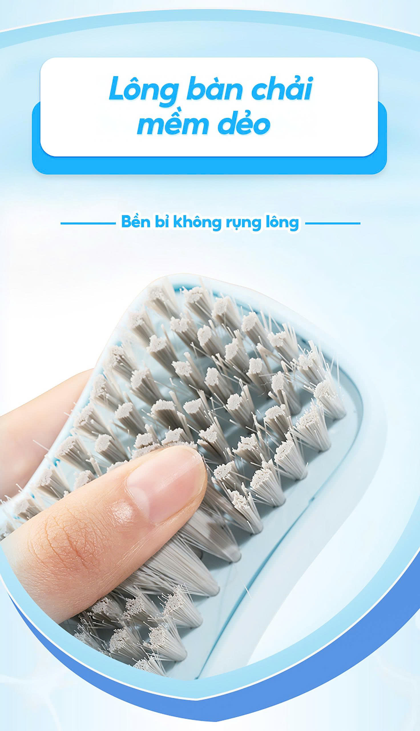 Bàn chải quần áo Ag+ Kháng khuẩn MyJae