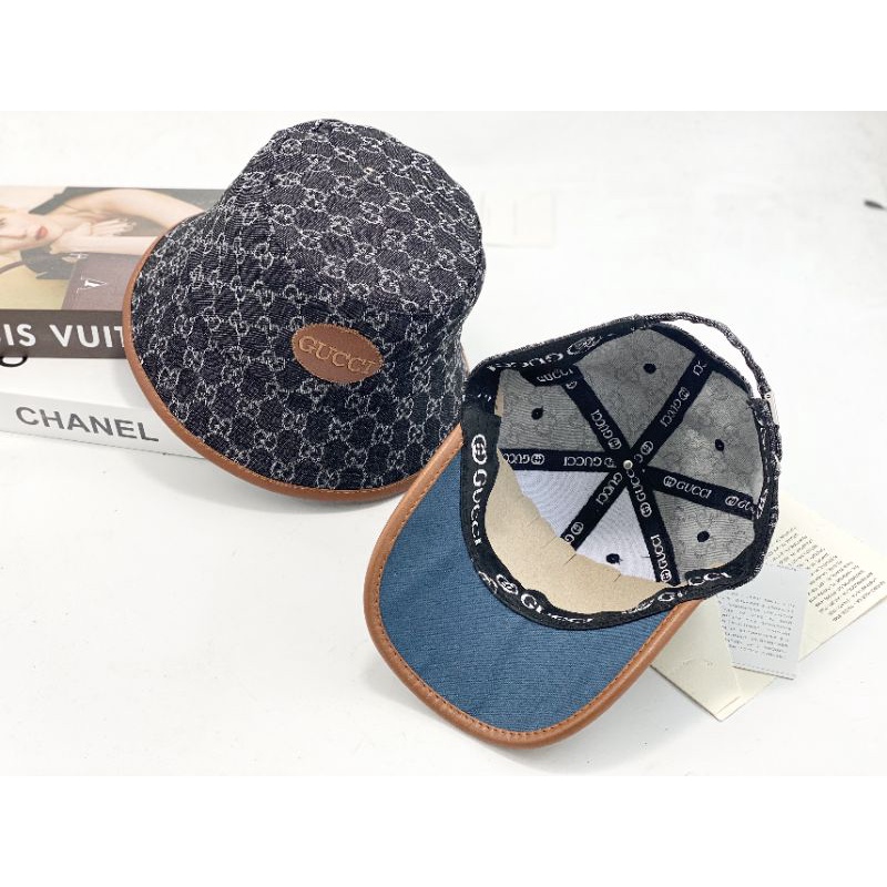 Combo nón cặp nam nữ GC phối vải kaki form chuẩn thời trang đường phố cao cấp
