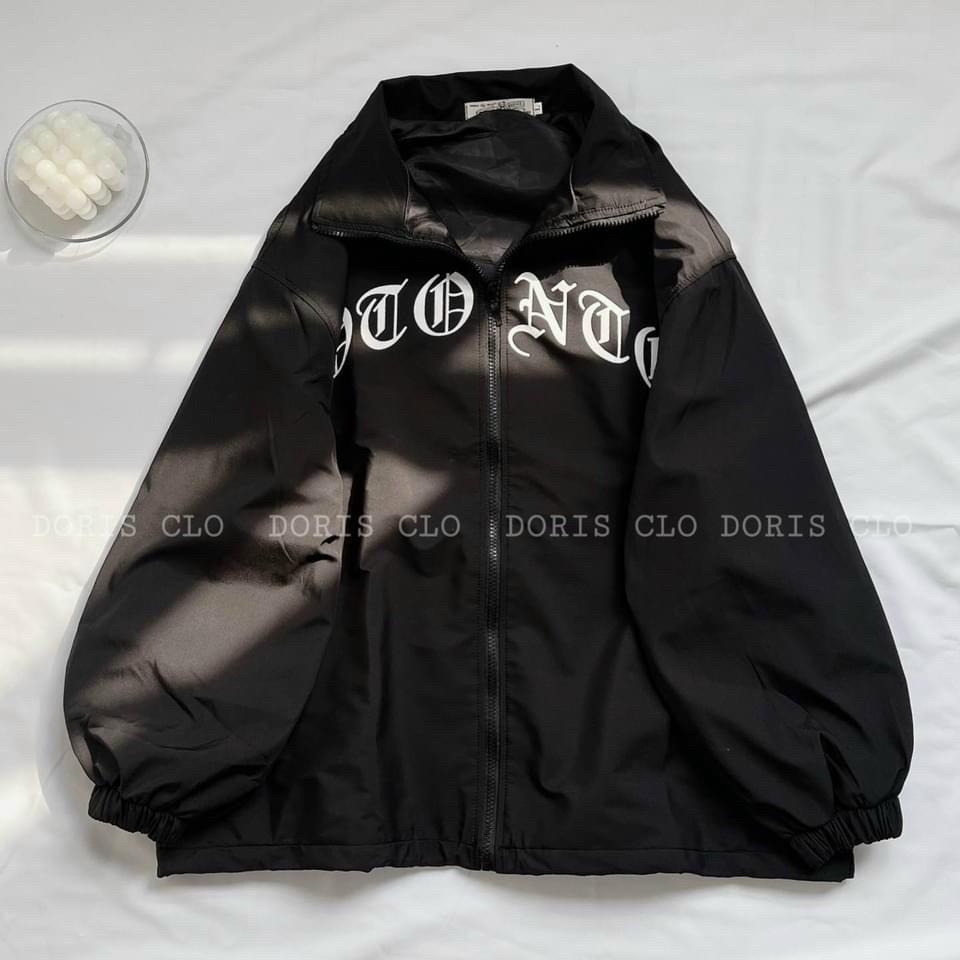 Áo Khoác Dù Ulzzang Unisex Vải Dù Mero 2 Lớp Phối Zip Kéo Cổ bẻ Phong Cách Cá tính Hot Trend Mới