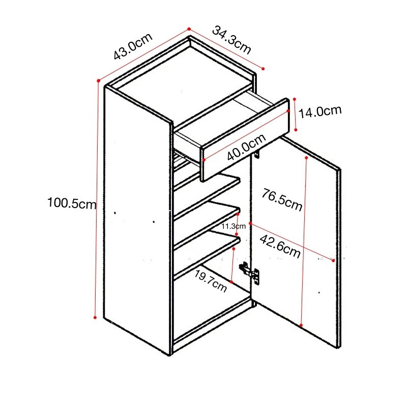 TỦ GIÀY 5 TẦNG ECOFURNIX GT2139