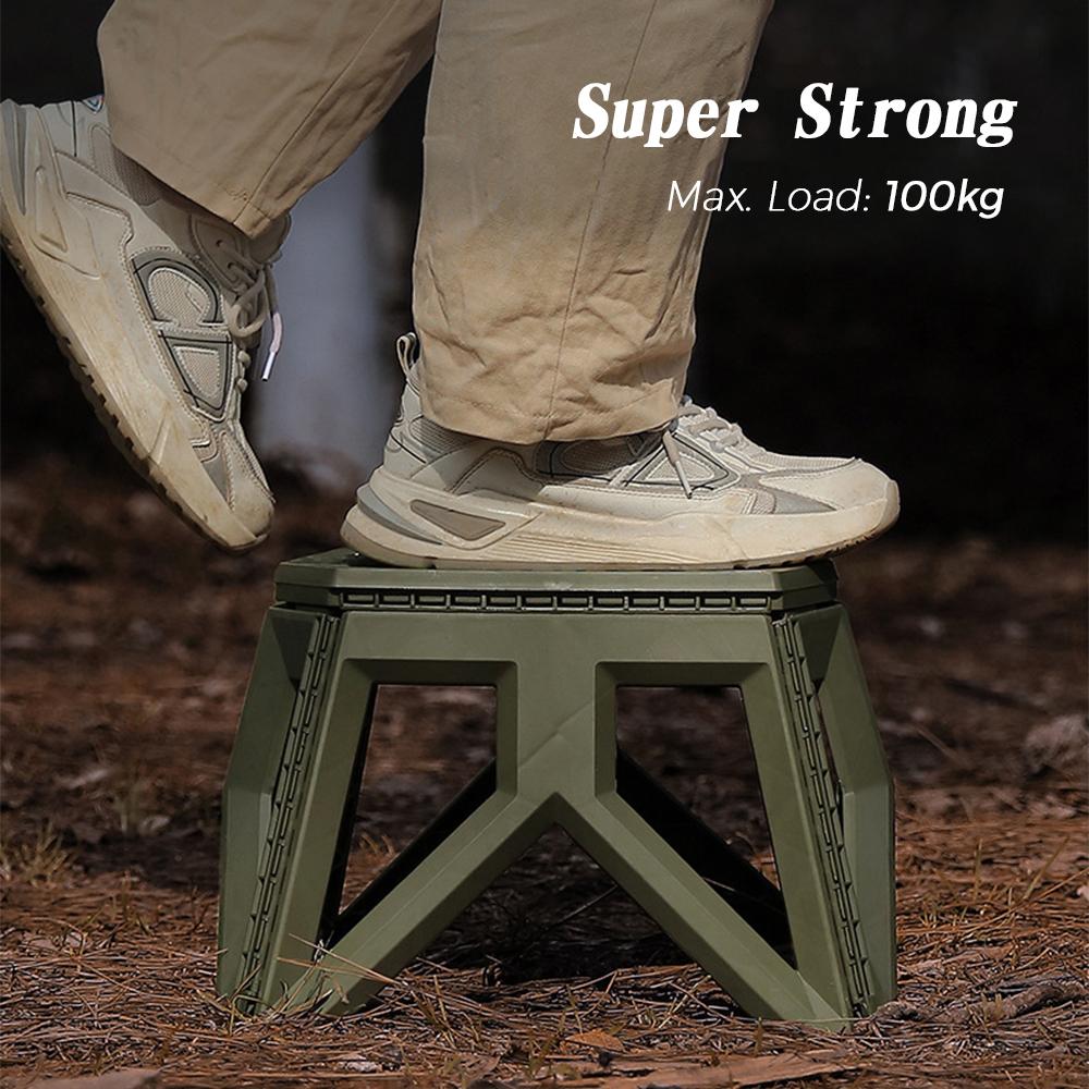 Folding Step Stool for Kids and Adults Non-slip Stool Chair for Camping Fishing Home Kitchen
