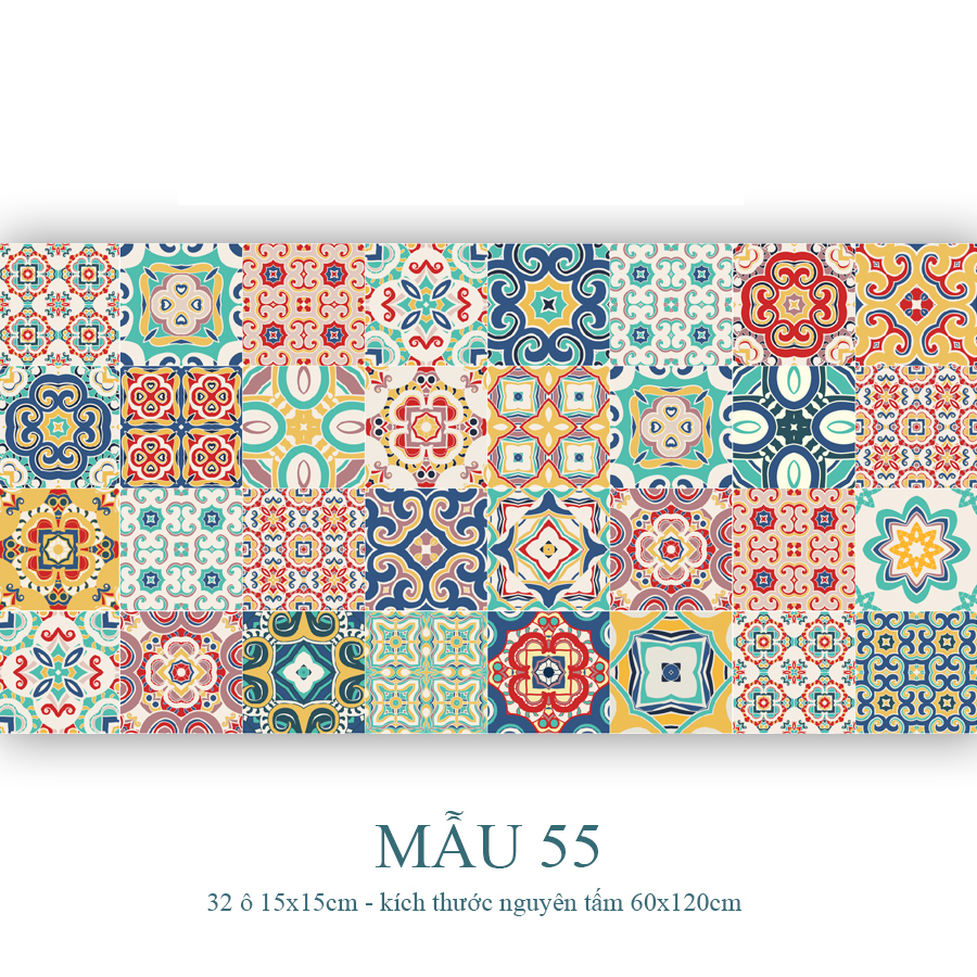 Decal gạch bông cổ điển - Mẫu KT55