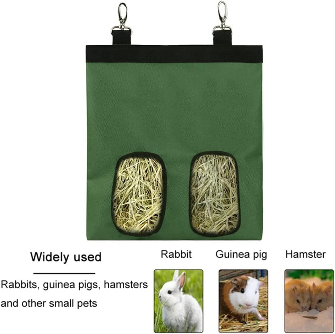 Túi treo Túi đựng cỏ khô Túi chất lượng cao Túi lưu trữ vật nuôi cần thiết Túi đựng cỏ khô lớn cho chuột lang, thỏ- 2 lỗ