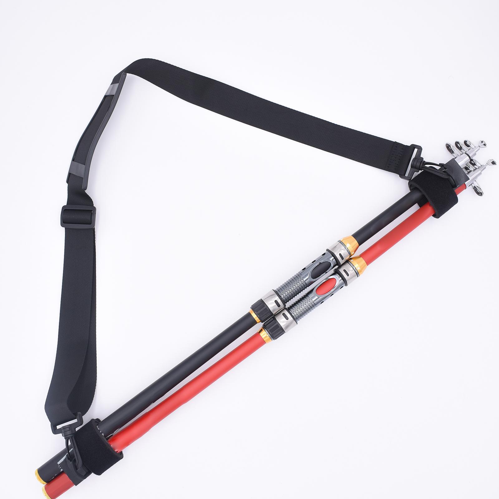 Fishing Belt Fishing Rod Strap, Fishing Shoulder Belt Holder, Tackle Strap, Travel Tackle Holder Fishing Accessories for Rods