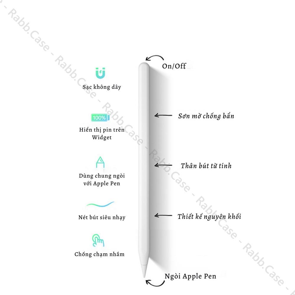 Bút cảm ứng chống chạm nhầm, vẽ nét nghiêng, sạc không dây cho Tablet Táo cạnh vuông, thay được ngòi kim loại