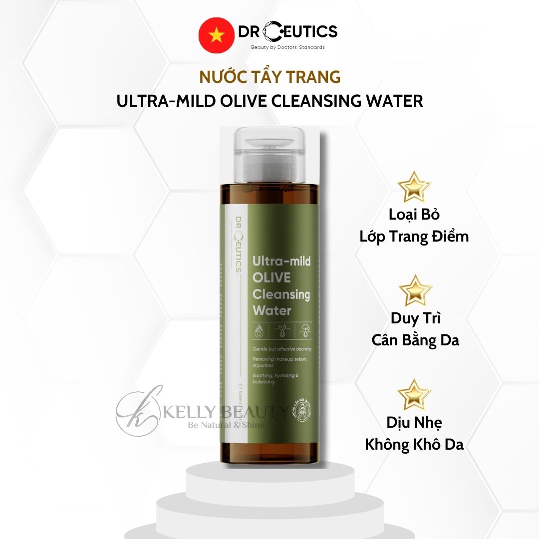 Nước Tẩy Trang DrCeutics Ultra-Mild Olive Cleansing Water - Kelly Beauty