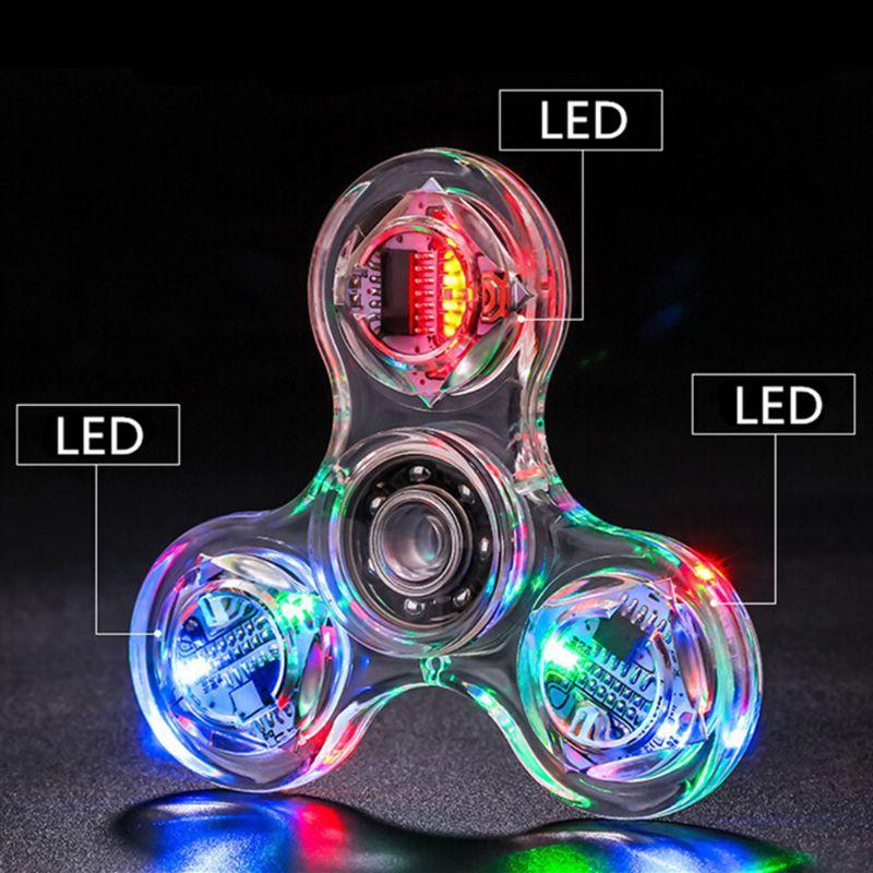 Con Quay Đồ Chơi Fidget Spinner Edc + Đèn Led Giúp Giảm Stress