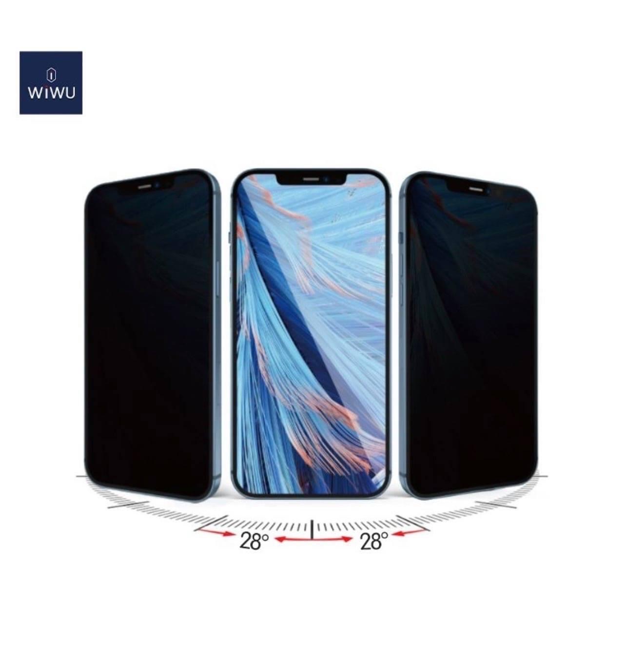 Kính Cường Lực Chống Nhìn Trộm WiWU iPrivacy Dùng Cho iPhone 11 / iPhone 12 / iPhone 13/ iphone 14  Chống Trầy Xước, Bảo Mật, Dễ hấp Phụ - Hàng Chính Hãng