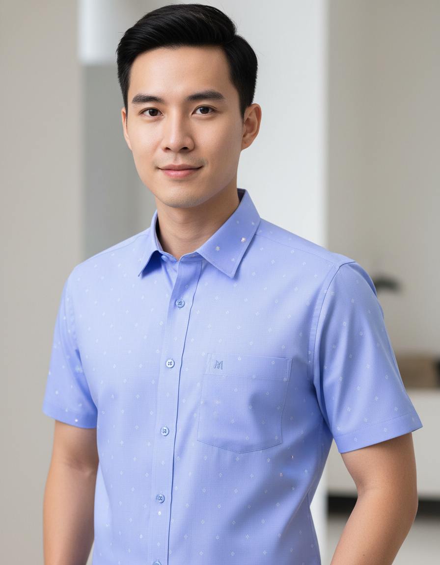 Áo sơ mi nam Khatoco tay ngắn(M-2XL)