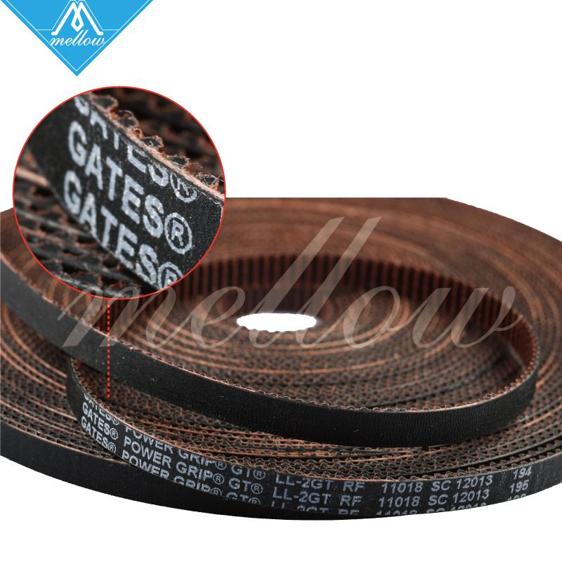 Mellow Chất Lượng Cao 3D Máy In Phần GATES-LL-2GT Gear Đồng Bộ Dây GT2 Chiều Rộng 6MM 9MM 10MM Thời Gian dây Chống Mài Mòn cho BLV
