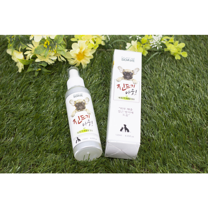 Bình xịt xua đuổi muỗi và côn trùng cho thú cưng Korea Soave Medicated Spray For Cat&amp;Dog 120ml