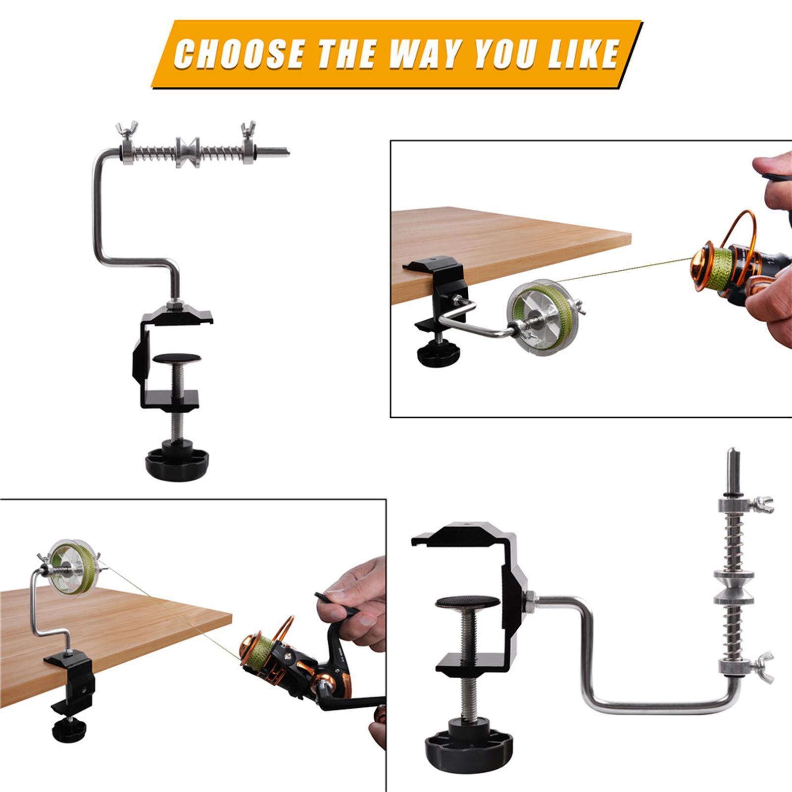 Fishing Reel Line Spooler Winder with Clamp Spooling Station Aluminum Alloy