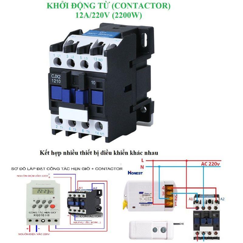 Combo bộ hẹn giờ tự động cho máy bơm, tưới cây, trang trại, đầm tôn cá, vườn lan...