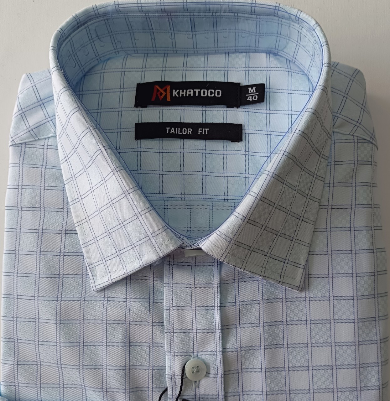 Khatoco- Áo sơ mi dài tay Khatoco dáng Tailor Fit chống nhăn, mát mịn vải sợi tre, cotton