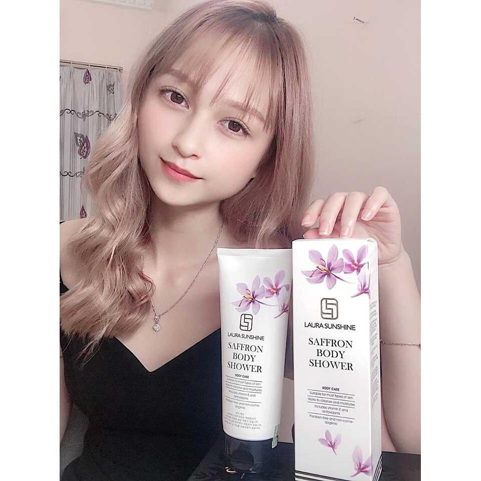 Sữa tắm nhụy hoa nghệ tây Hàn Quốc 200ml - Saffron Body Shower - Laura Sunshine - Nhật Kim Anh