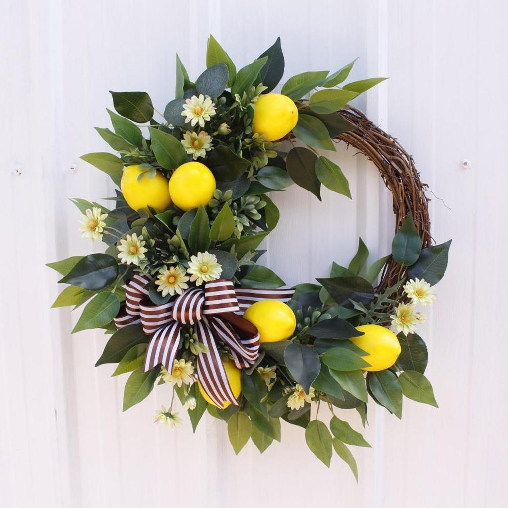 Artificial Floral Wreath   Front Door Garland Decoration Ornament